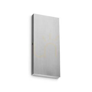 Utomhusvägglampa Ideallux POST-IT 369273 silver IP65 LED 2-ljus 8x18 cm