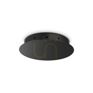 Takkopp Ideallux ROSONE 370767 svart aluminium Ø18 cm