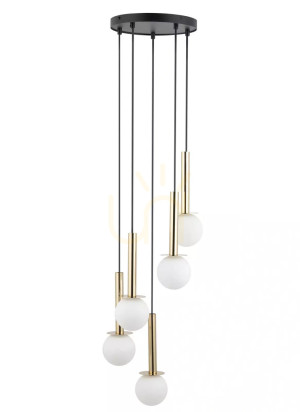 Taklampa Sigma DAISY 5 guld/vit G9 40771