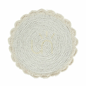 Macrame-underlägg natur 40x40 cm