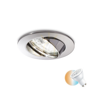 Infälld spotlight Ideallux Swing krom GU10 083131