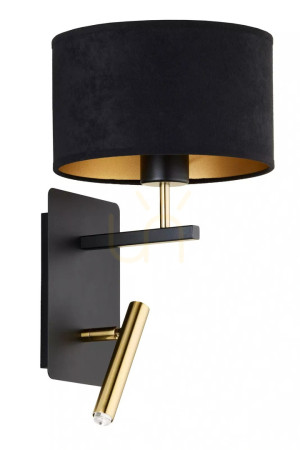Vägglampa Sigma MARII svart/guld E27 2 ljuskällor SKU 41837
