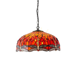 Tiffany pendellampa Dragonfly Multicolor Interiors 64082