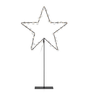 Bordsstjärna Markslöjd Wivi svart metall 53 cm 704853
