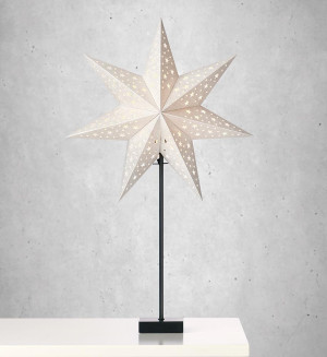 Julstjärna Markslojd Solvalla svart/silver trä/papper 69 cm 704455