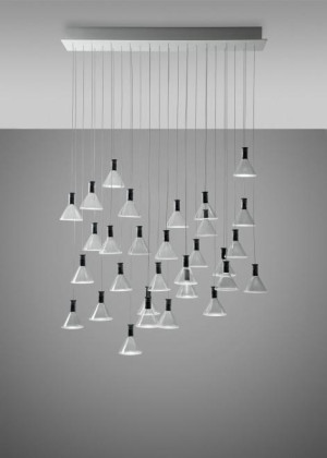 Hängande lampa Fabbian Multispot F32 90x15cm - 30 - Krom - F32 A50 00