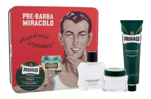 Zestaw PRORASO Green Balsam po goleniu 100ml + Krem do golenia 150ml + Krem przed golenie 100ml