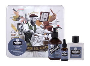 Zestaw PRORASO Azur Lime Beard Wash Szampon do włosów 200ml + balsam do brody 100ml + olejek do brody 30ml