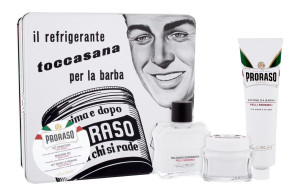 Zestaw PRORASO White Balsam po goleniu 100ml + Krem przed goleniem 100ml + Krem do golenia 150ml