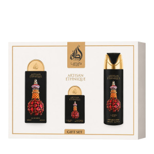 Zestaw Lattafa Artisan Ethnique Woda Perfumowana 100ml + Woda Perfumowana 20ml + Deodorant 200ml