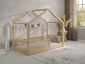 Lit cabane avec matelas BETULLA mini