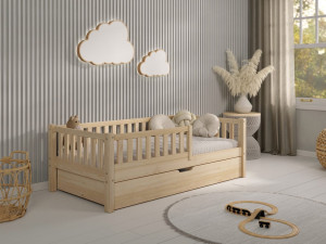 Lit enfant ABETE avec matelas et tiroir