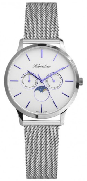 Zegarek Adriatica A3174.51B3QF / Moonphase / damski / bransoleta