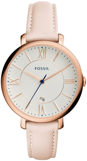Zegarek Fossil ES3988 / JACQUELINE Pink Leather Strap 36mm / damski