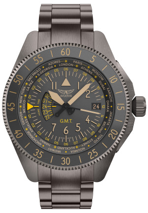 Zegarek Aviator V.1.37.7.305.5 / AIRACOBRA GMT / męski / bransoleta