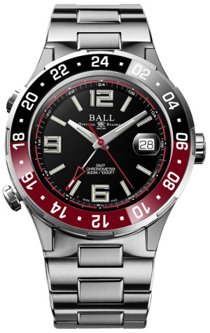 Zegarek Ball DG3038A-S1C-BK / Roadmaster Pilot GMT (40mm) / męski