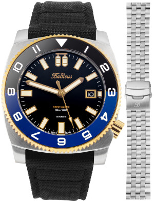 Zegarek Balticus BAL-DWOBBG-P / Deep Water - czarno-niebieski - Limited Edition 50 szt / męski