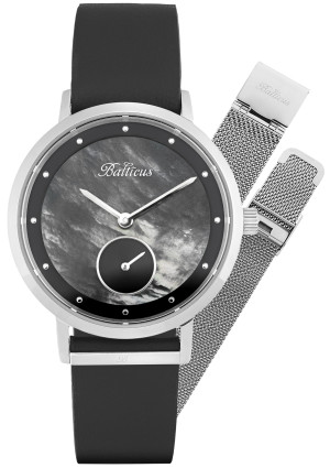 Zegarek Balticus BLT-BALNSSB-P / New Sky Silver Black Pearl - dodatkowa bransoleta / damski