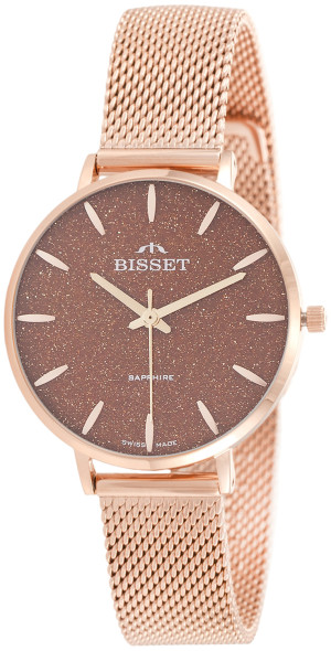 Zegarek Bisset BIS118 / BSBF32 różowe złoto / damski / bransoleta