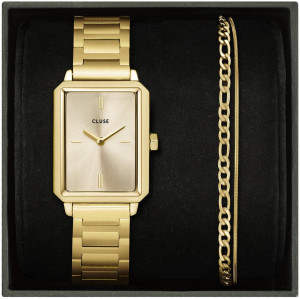 Zegarek Cluse CG11507 / Fluette & Double Chain Full Gold Gift Box / damski