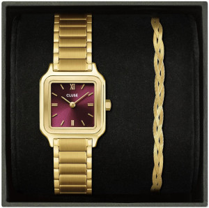 Zegarek Cluse CG11805 / Gracieuse Petite Dark Cherry Gold Gift Box / damski