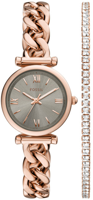 Zegarek Fossil ES5378SET / Rose Gold Stainless Steel 28mm / damski