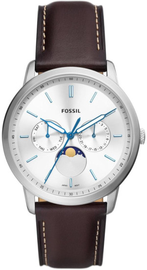 Zegarek Fossil FS5905 / NEUTRA MINIMALIST Moonphase Brown Leather Strap 42mm / męski