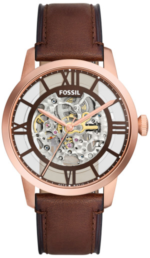 Zegarek Fossil ME3259 / TOWNSMAN AUTOMATIC Brown Leather Strap 44mm / męski