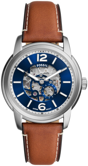 Zegarek Fossil ME3263 / HERITAGE AUTOMATIC Brown Leather Strap 43mm / męski