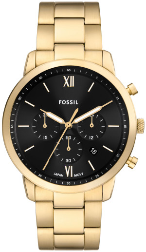 Zegarek Fossil FS6093 / NEUTRA Chronograph Gold Stainless Steel 44mm / męski