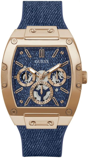 Zegarek Guess GW0786G2 / Blue Silicone Strap 43mm / męski