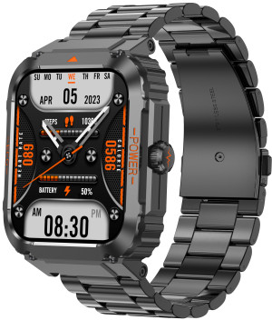 Zegarek Hagen HB21.14.114 / Smartwatch HB21 na Ciemno-Srebrnej bransolecie / męski