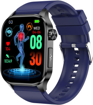 Zegarek Hagen HB30.14.5317 / Smartwatch HB30 Czarny na Niebieskim Pasku / unisex