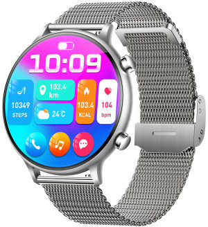 Zegarek Hagen HC99.111.1111.5311-SET / Smartwatch HC99 Srebrny Zestaw z Paskiem / damski