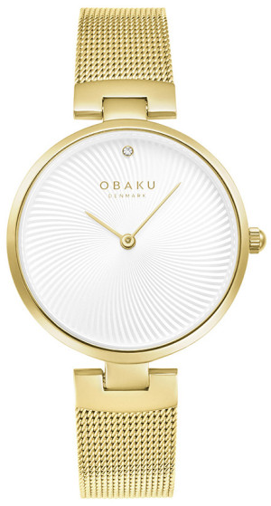 Zegarek Obaku Denmark V256LXGIMG / Diamant - Gold - Aros Design House / damski