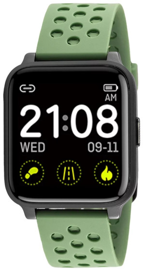 Zegarek Rubicon SMARUB042 / Smartwatch rubicon RNCE58 czarny zielony / damski