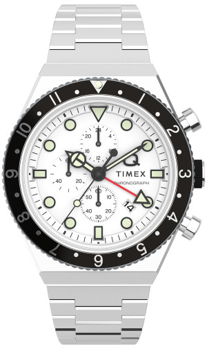 Zegarek Timex TW2V69900 / Q Timex Chronograph 40mm Stainless Steel Bracelet / męski