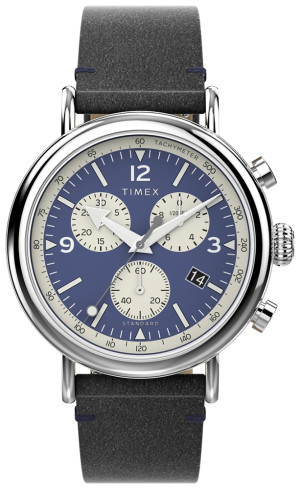 Zegarek Timex TW2V71100 / Standard Chronograph 41mm Eco-Friendly Leather Strap / męski