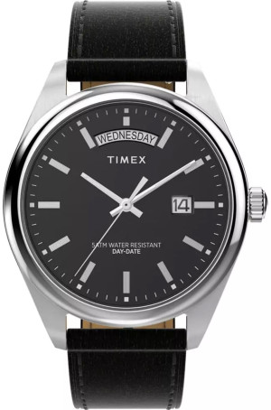 Zegarek Timex TW2W57400 / Legacy Eco Leather Strap Black 41mm / męski