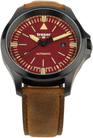 Zegarek Traser TS-110758 / P67 Officer Pro Automatic Red Leather Strap / męski