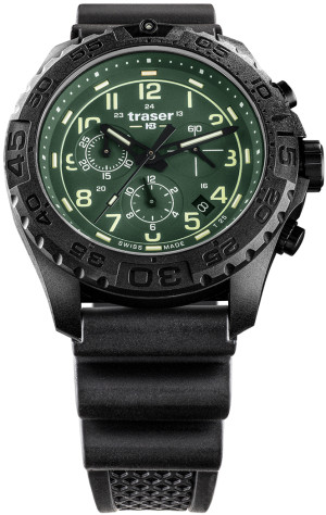 Zegarek Traser TS-109048v1 / P96 OdP Evolution Chrono Green Rubber Strap / męski