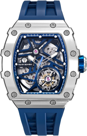 Zegarek Tsar Bomba TB8209A-03 / Elemental Automatic Silver Blue / męski