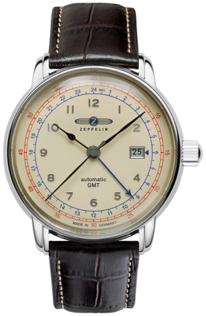 Zegarek Zeppelin 76685 / LZ126 Los Angeles Automatic Dual Time / męski