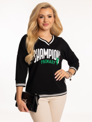 PROMOCJA. Bluza z nadrukiem - czarna