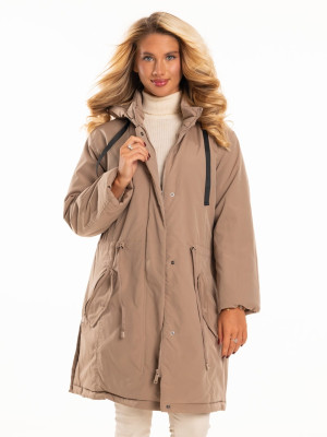 Kurtka parka z kapturem MACY - beige