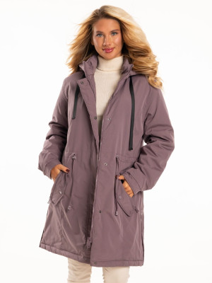 PROMOCJA. Kurtka parka z kapturem MACY - violet