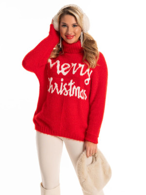PROMOCJA. Sweter Merry Christmas - red