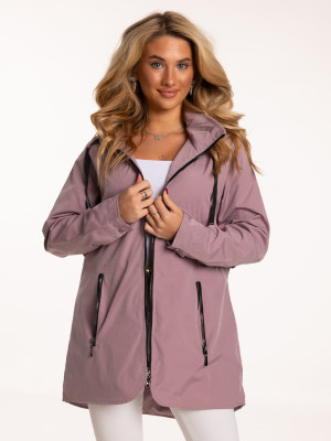 Kurtka parka z kapturem LAURA - blush