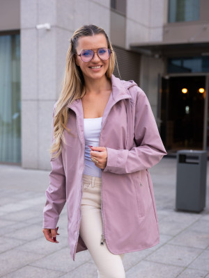 KURTKA wiatrówka z naszywką na kieszeni ADALINE - blush