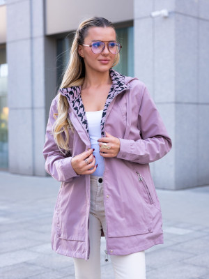 PROMOCJA. Prosta KURTKA z pepitką IRINA - blush
